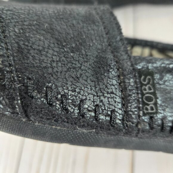 BOBS From Skechers Women's Luxe Rain Dance Black Slip On Flats Size 11 in Black - Picture 9 of 14